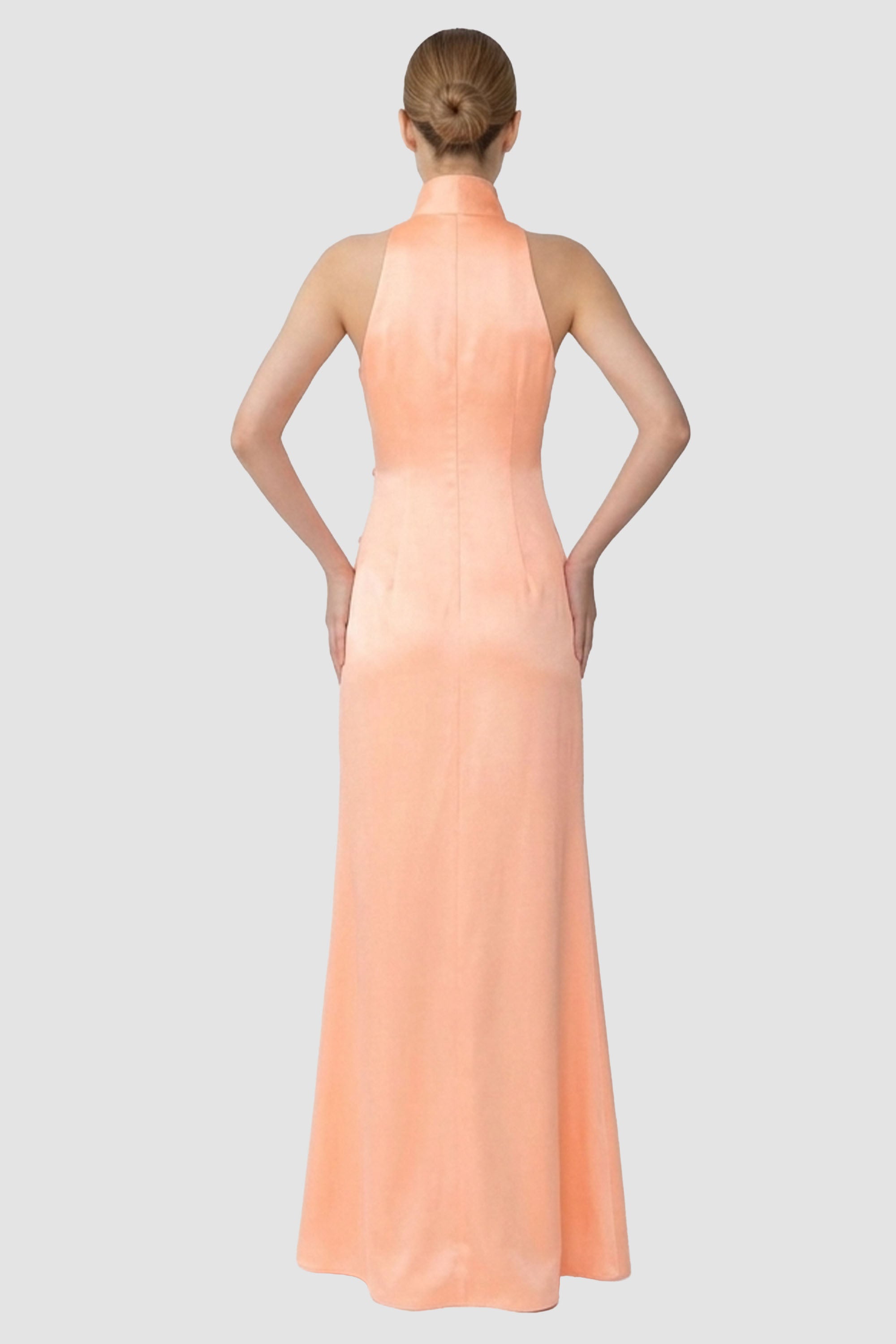 Mei Satin Maxi Dress | JewelClues #color_peach
