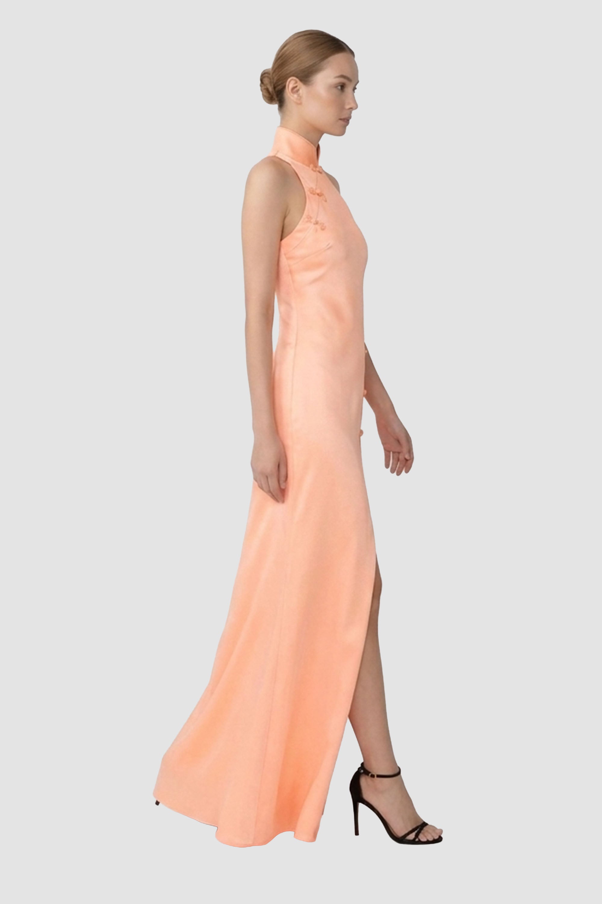 Mei Satin Maxi Dress | JewelClues #color_peach