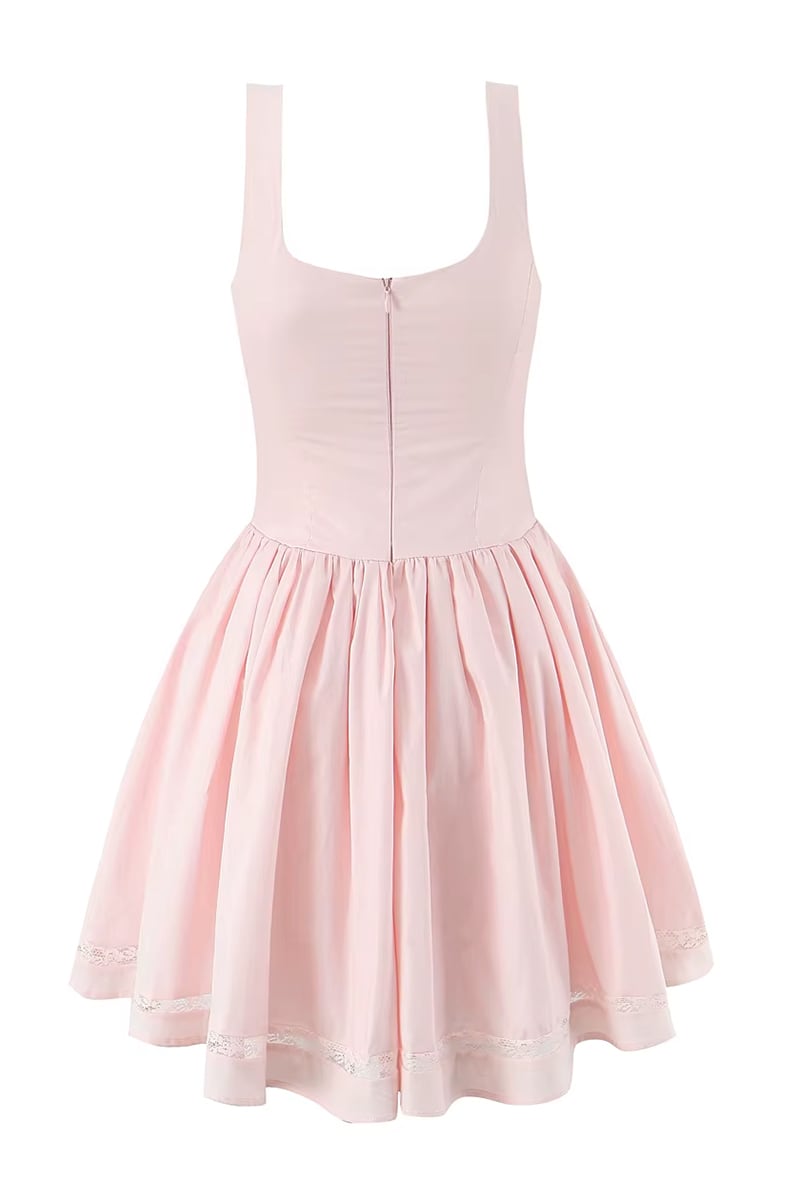 Mia Pink Tie-Strap Mini Dress | Jewelclues