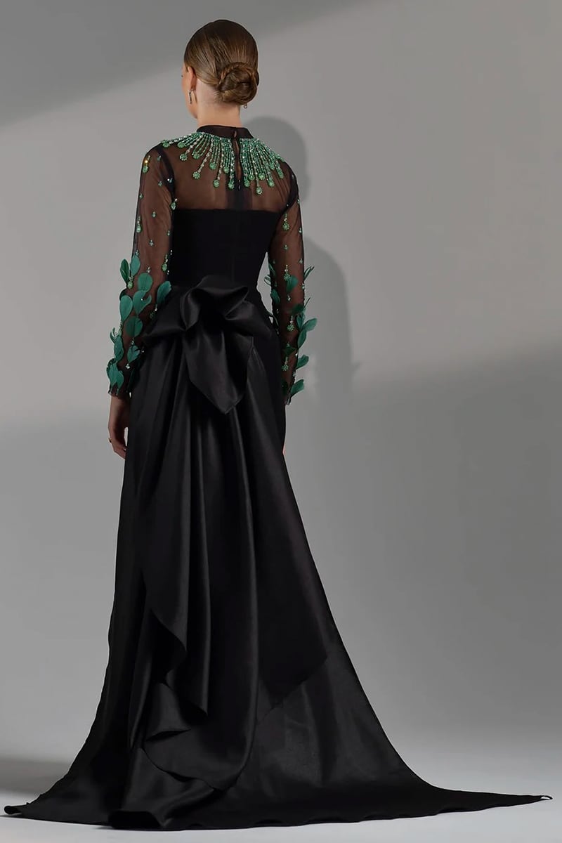 Monique Evening Noire Maxi Dress | Jewelclues