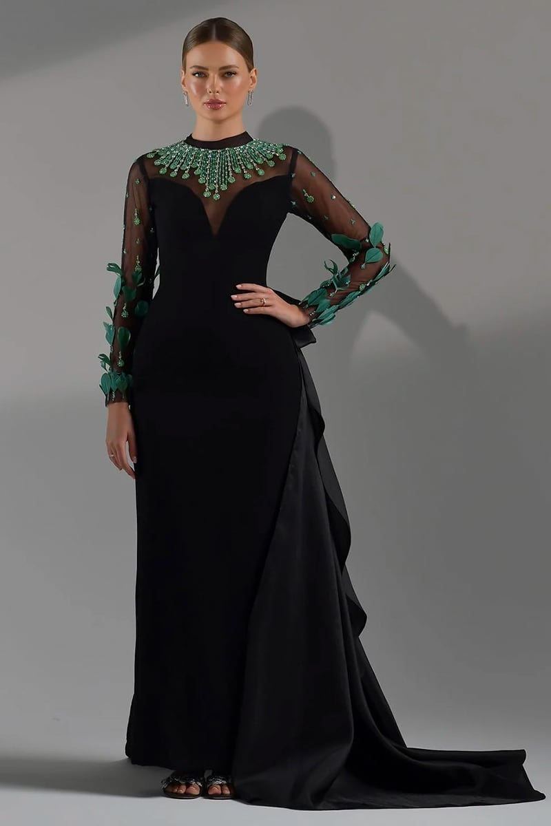 Monique Evening Noire Maxi Dress | Jewelclues