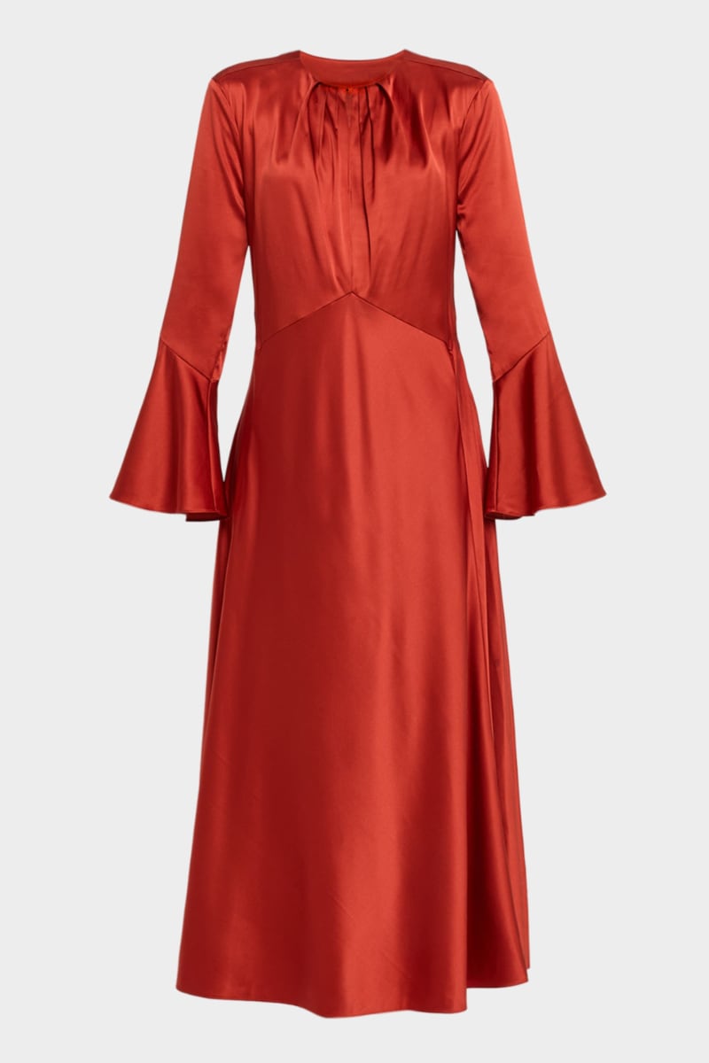 Nellie Satin Midi Dress | JewelClues