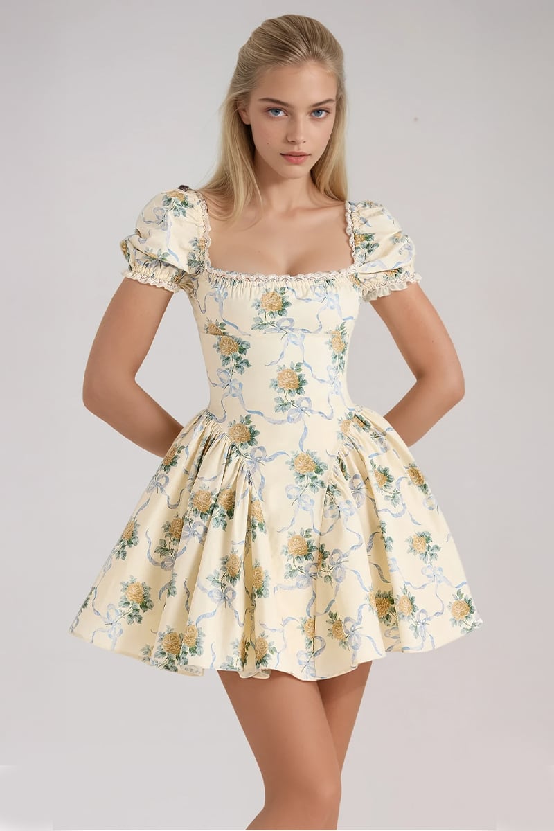 Niamh Floral Print Mini Dress | Jewelclues