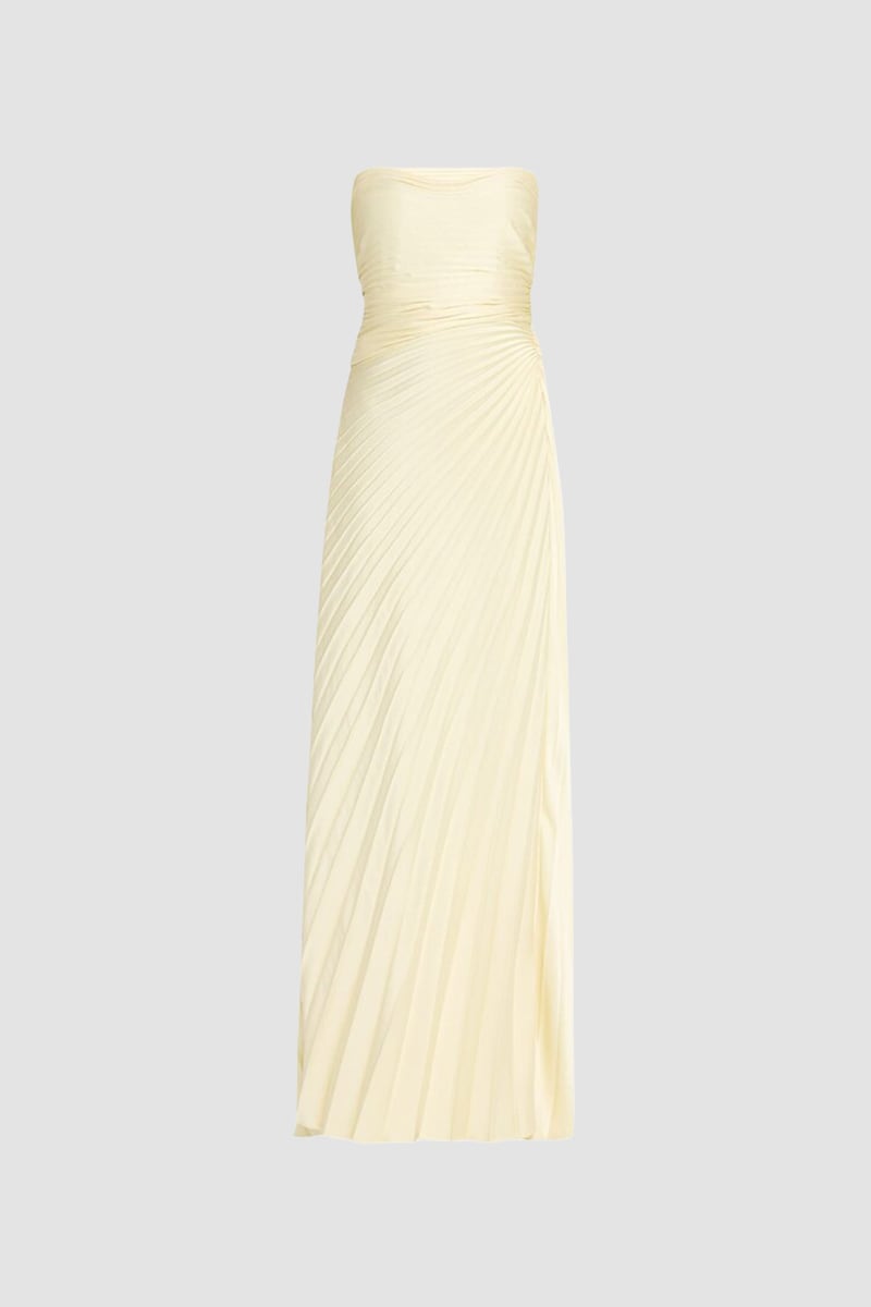 Noemi Strapless Satin Maxi Dress | JewelClues #color_cream