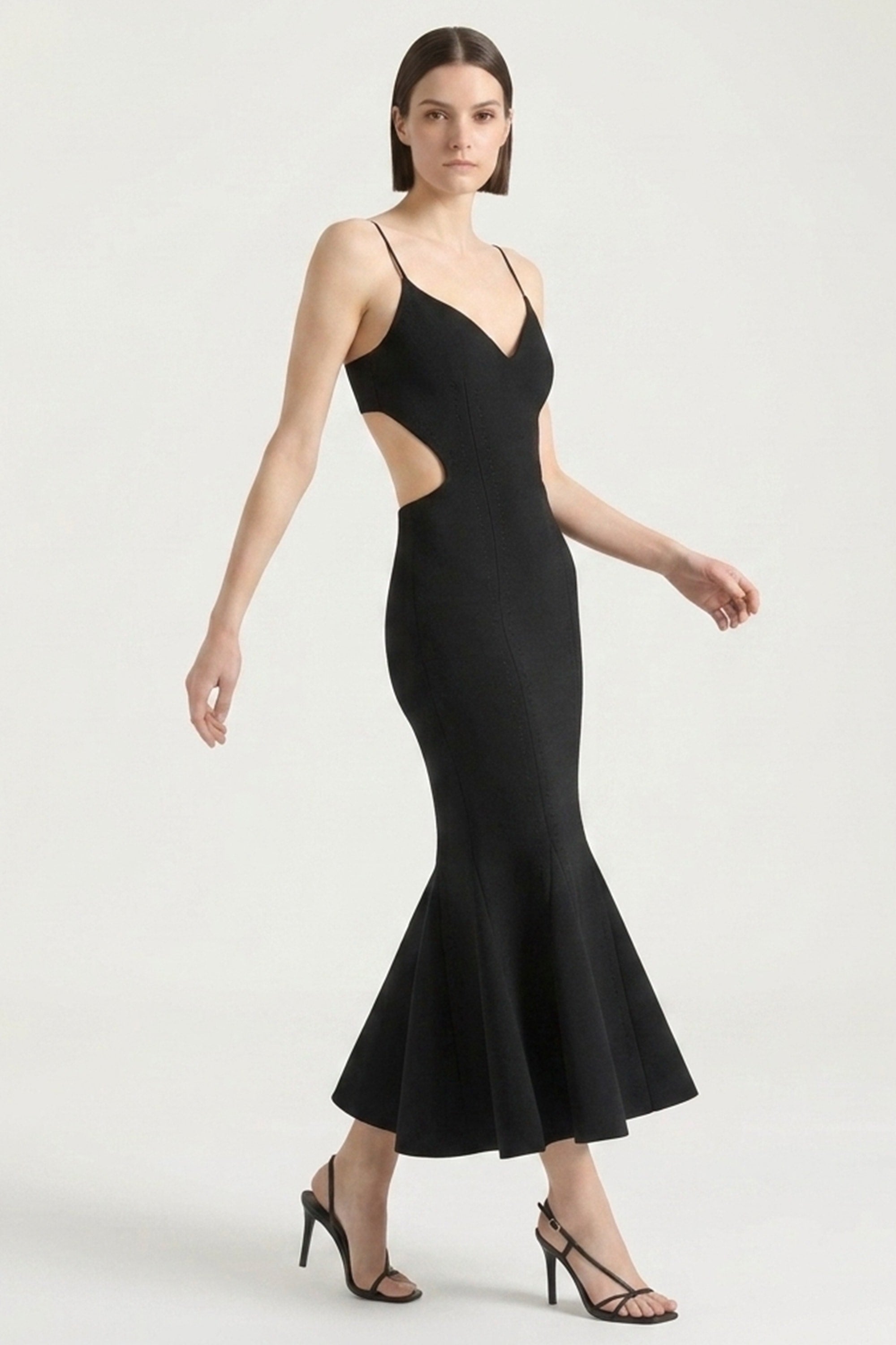 Noirelle Crepe Midi Dress | JewelClues