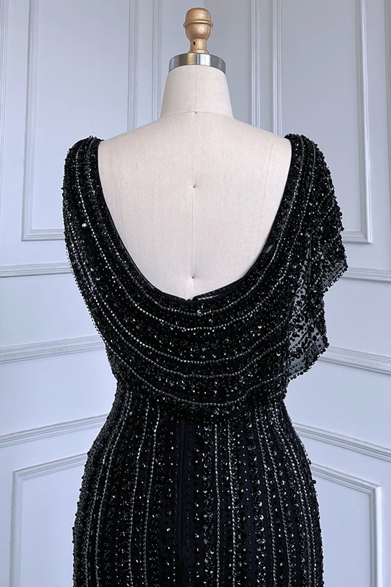 Odessa Beaded Maxi Dress | Jewelclues #color_black