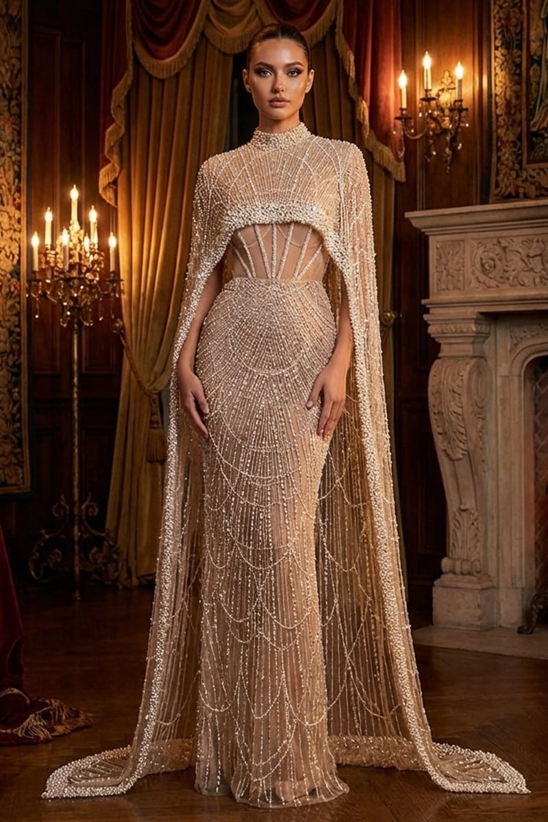 Olivia Pearl Embellished Maxi Dress | Jewelclues | #style_partially lined