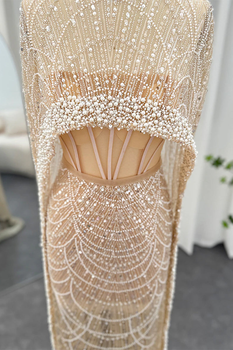 Olivia Pearl Embellished Maxi Dress | Jewelclues | #style_partially lined