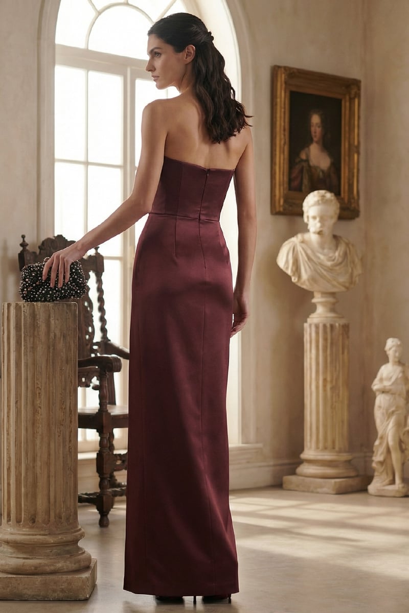 Oriana Strapless Satin Gown | JewelClues