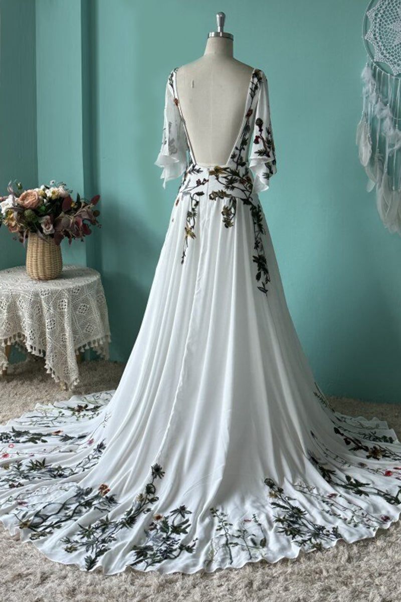 Paradise Love Embroidered Wedding Dress | Jewelclues