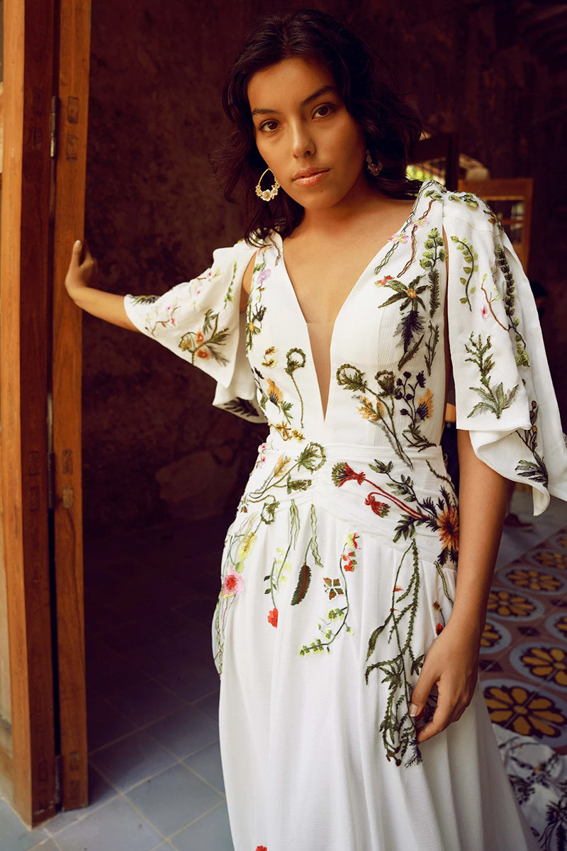 Paradise Love Embroidered Wedding Dress | Jewelclues
