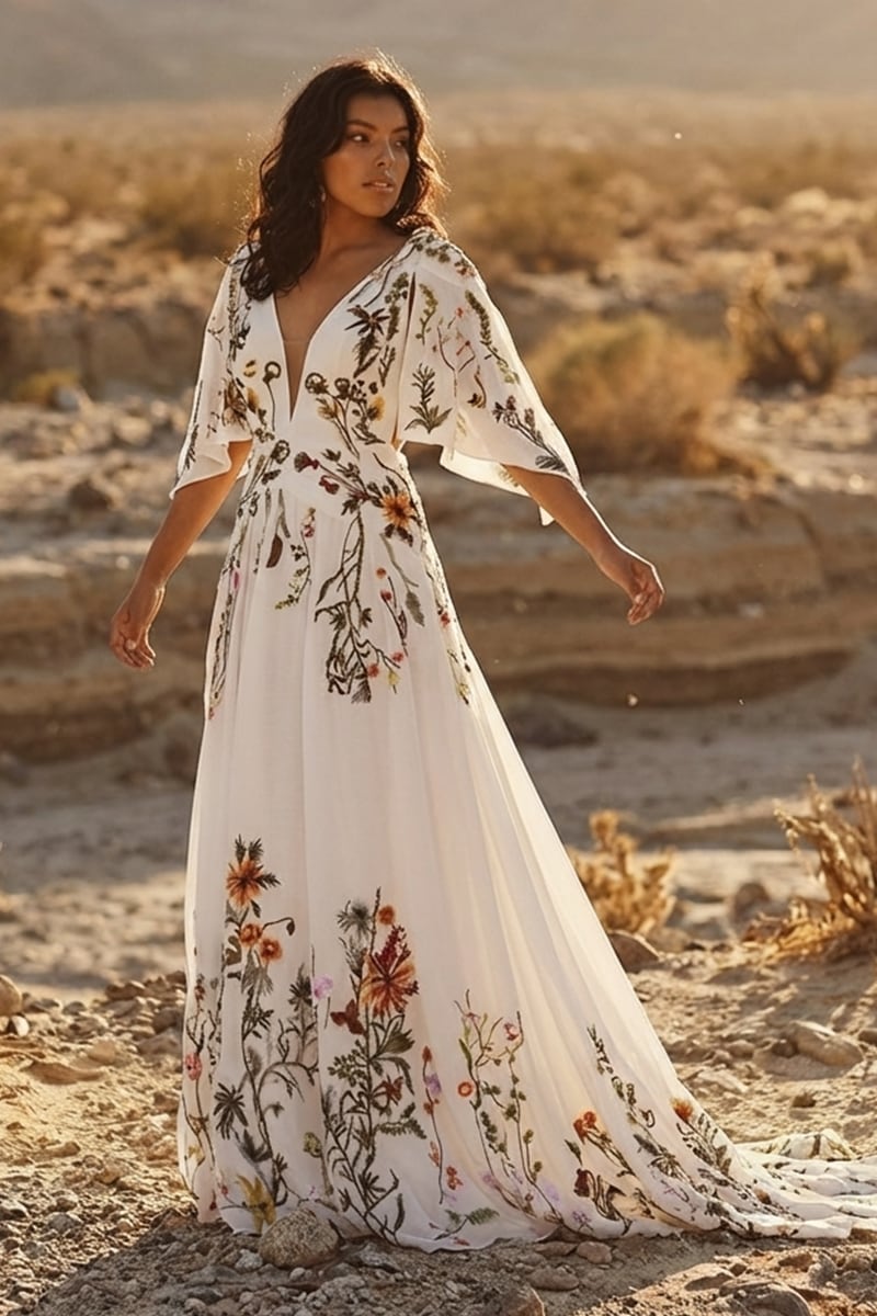 Paradise Love Embroidered Wedding Dress | Jewelclues