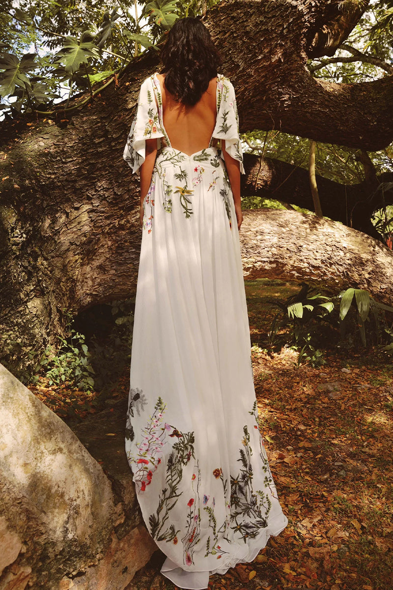 Paradise Love Embroidered Wedding Dress | Jewelclues