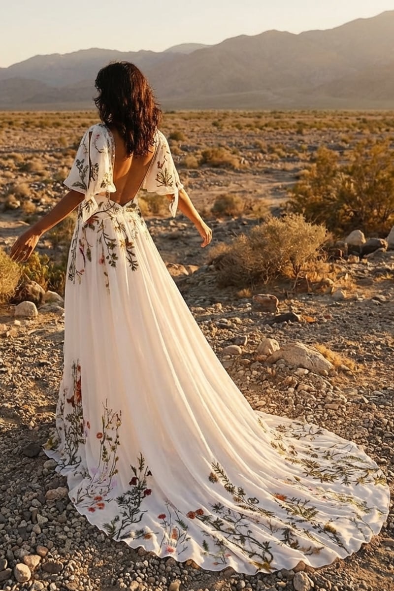 Paradise Love Embroidered Wedding Dress | Jewelclues
