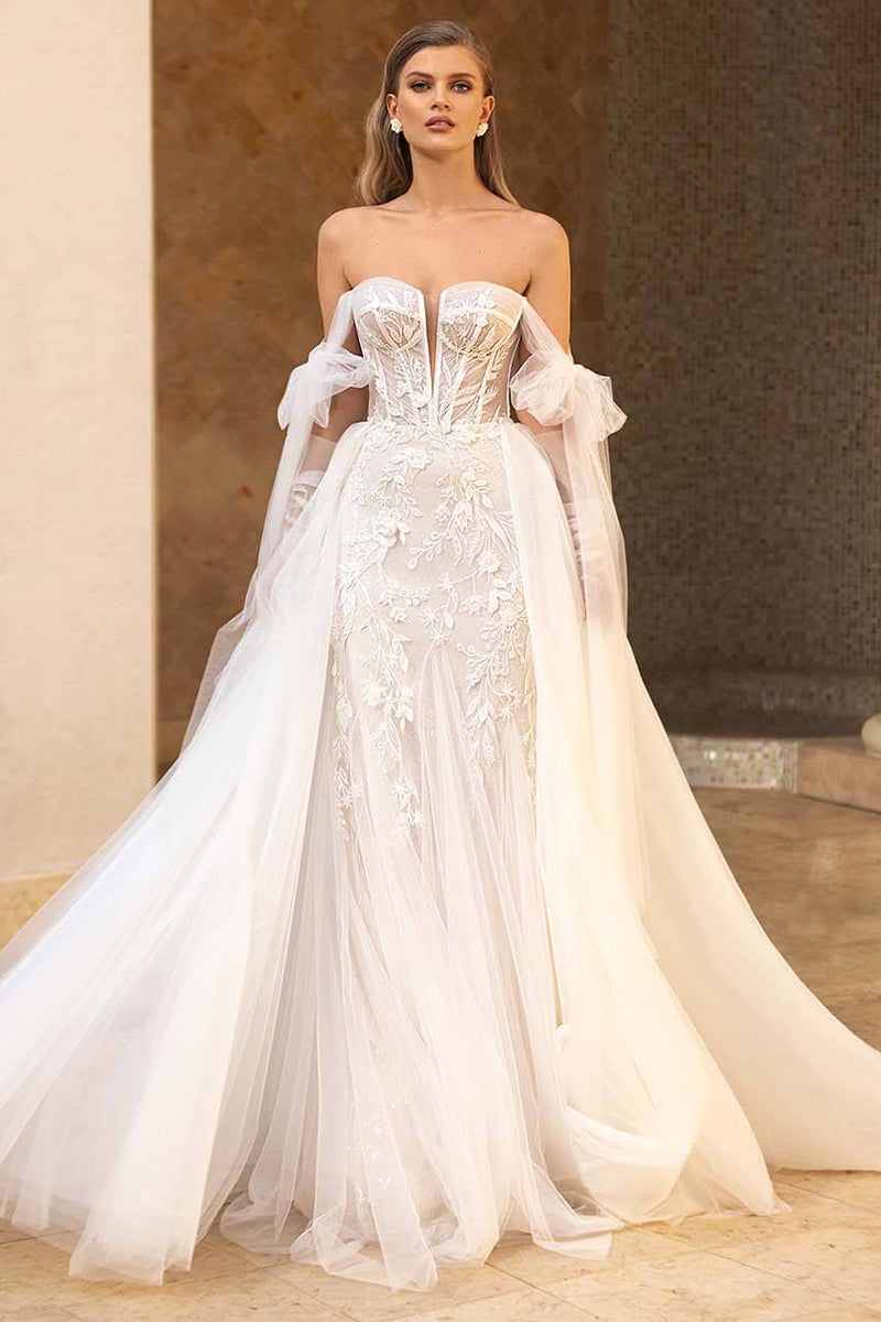 Passionate Love A-line Wedding Dress | Jewelclues