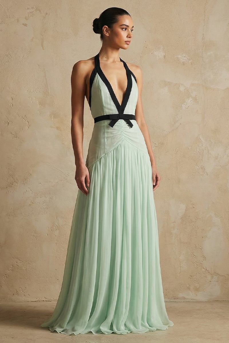 Penelope Chiffon Evening Gown | JewelClues