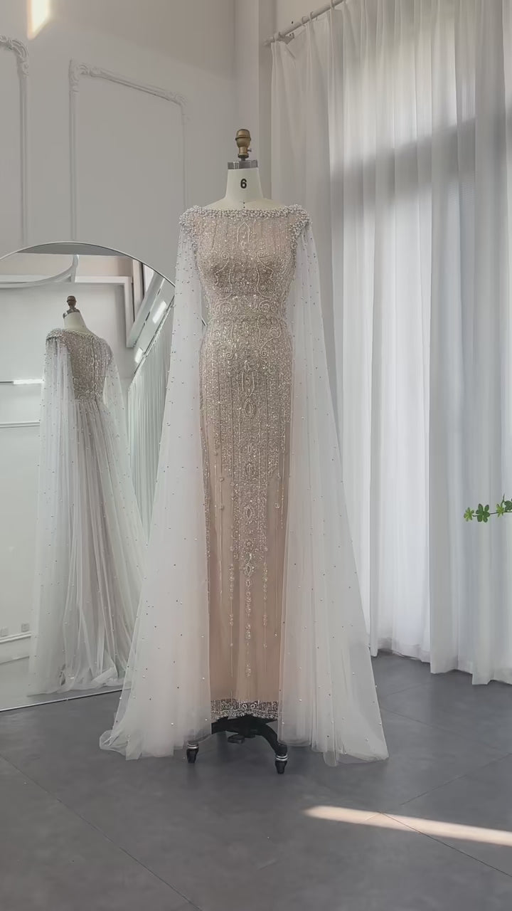 Show Stopper Pearl-Embellished Maxi Dress | Jewelclues