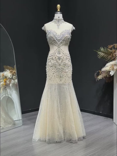 Cosette Crystal Embroidered Gown | JewelClues