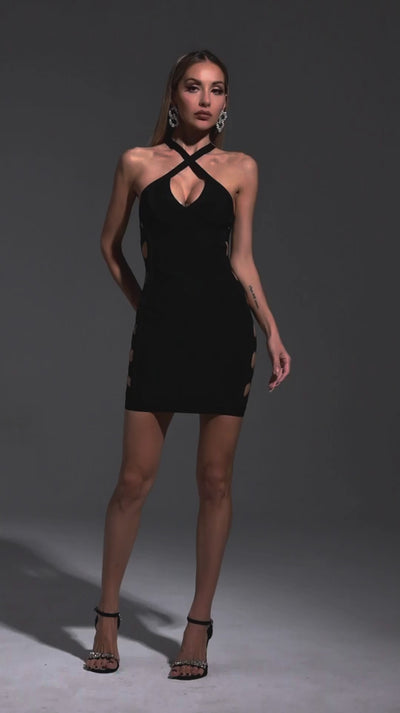Dramatic Cutout Little Black Dress | Jewelclues