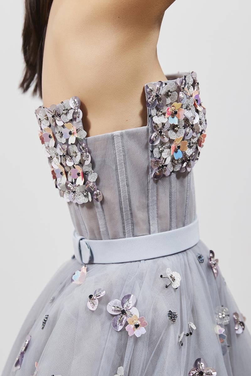 Rene Blossom Strapless Maxi Dress | Jewelclues