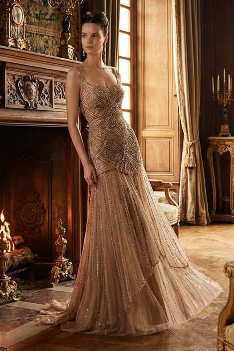 Rene Embellished Couture Gown | Jewelclues