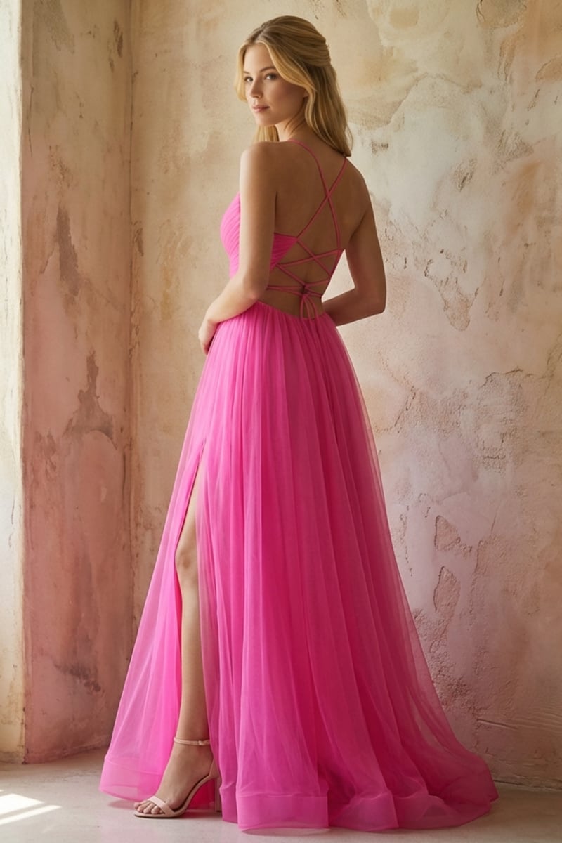 Romantic Evening Draped Tulle Gown | JewelClues