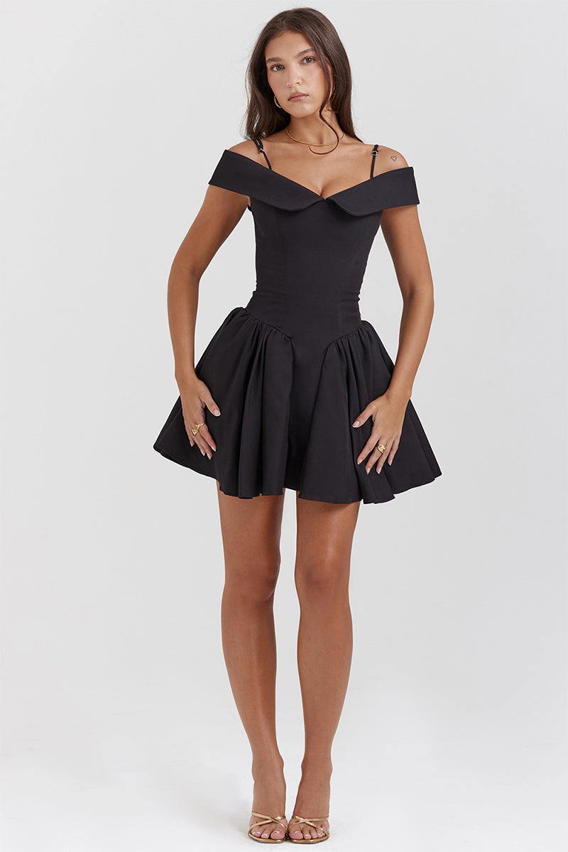 Sabina Off-the-Shoulder Mini Dress | Jewelclues