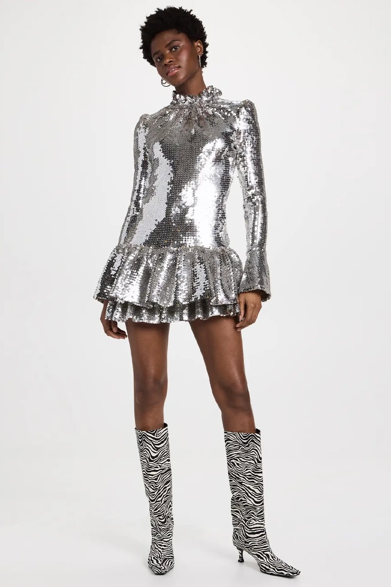 Sabrina Silver Sequin Mini Dress | Jewelclues