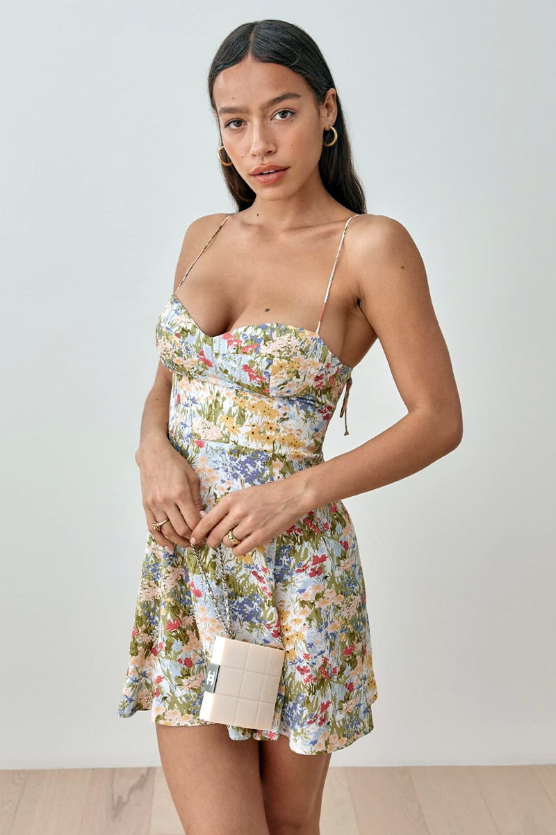 Season Favorite Floral Print Mini Dress | Jewelclues