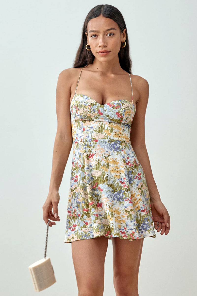Season Favorite Floral Print Mini Dress | Jewelclues