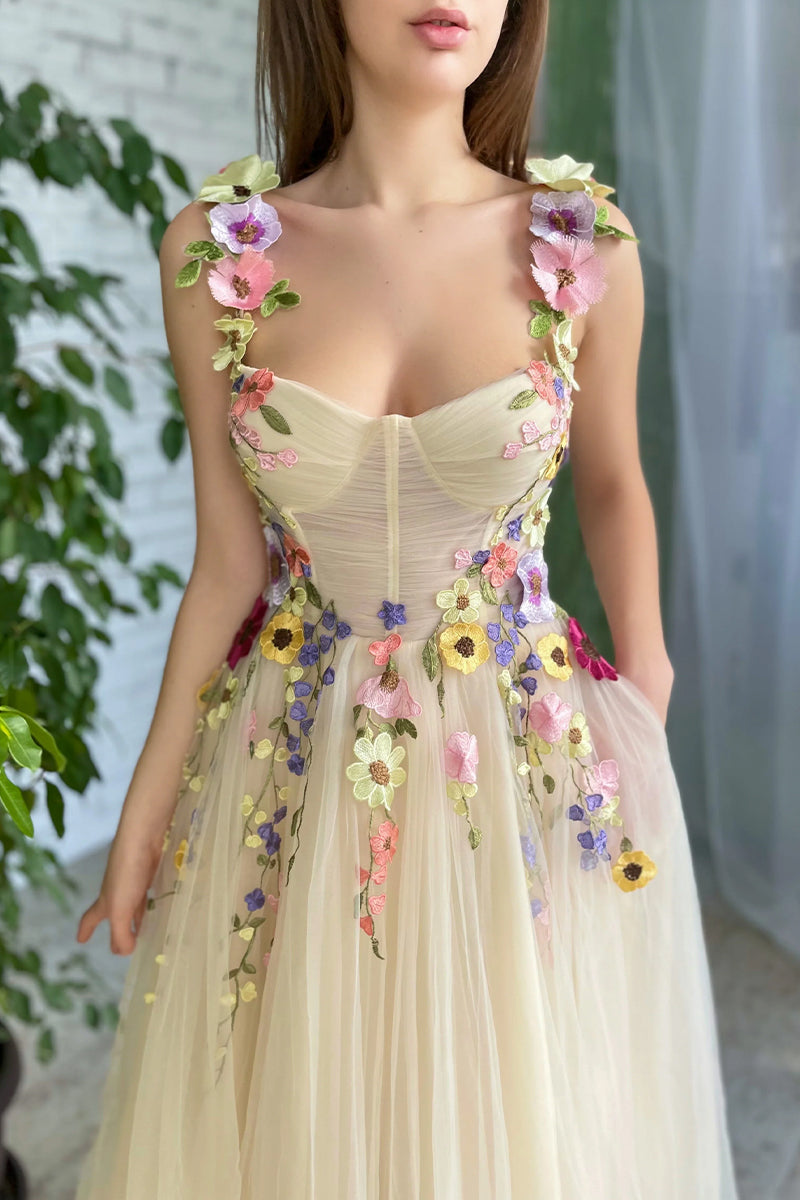 Seasons of Love 3D Floral Midi Dress