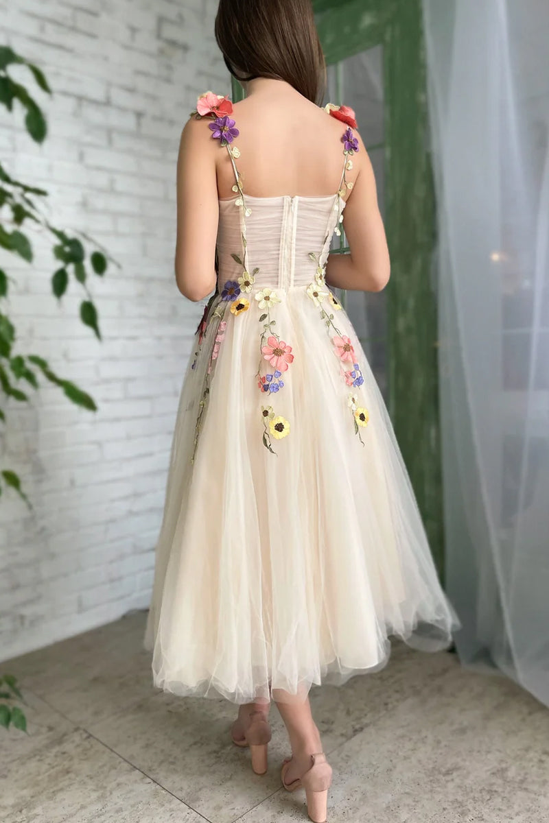Seasons of Love 3D Floral Midi Dress | Jewelclues