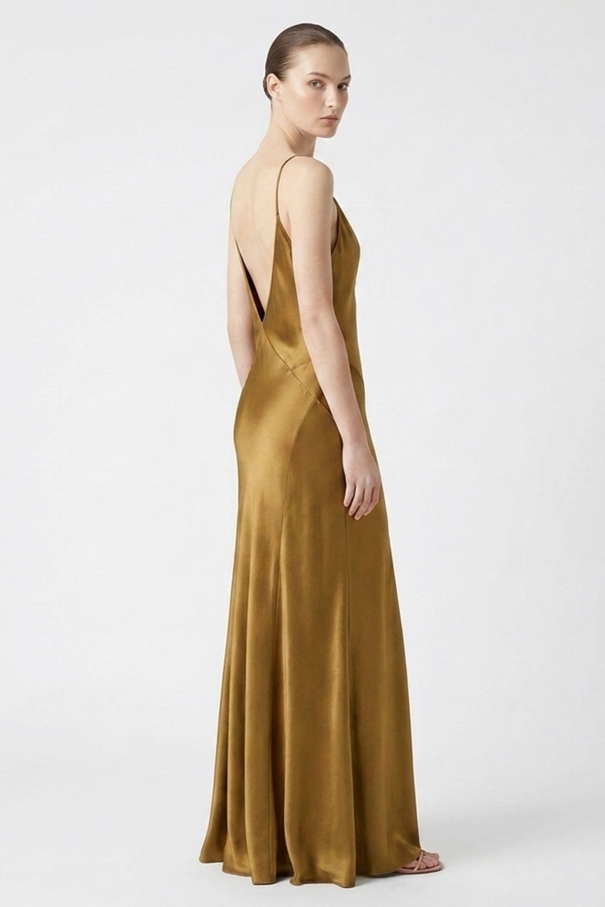 Selene Silk Column Gown | JewelClues