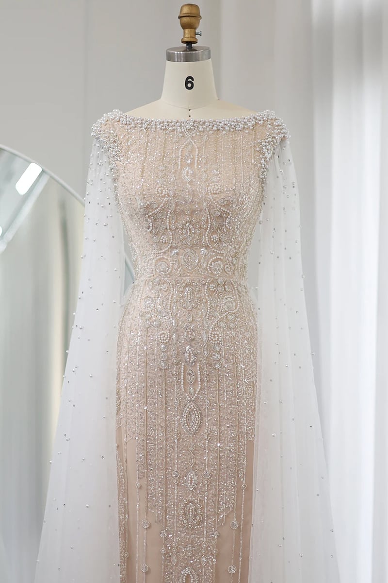Show Stopper Pearl-Embellished Maxi Dress | Jewelclues