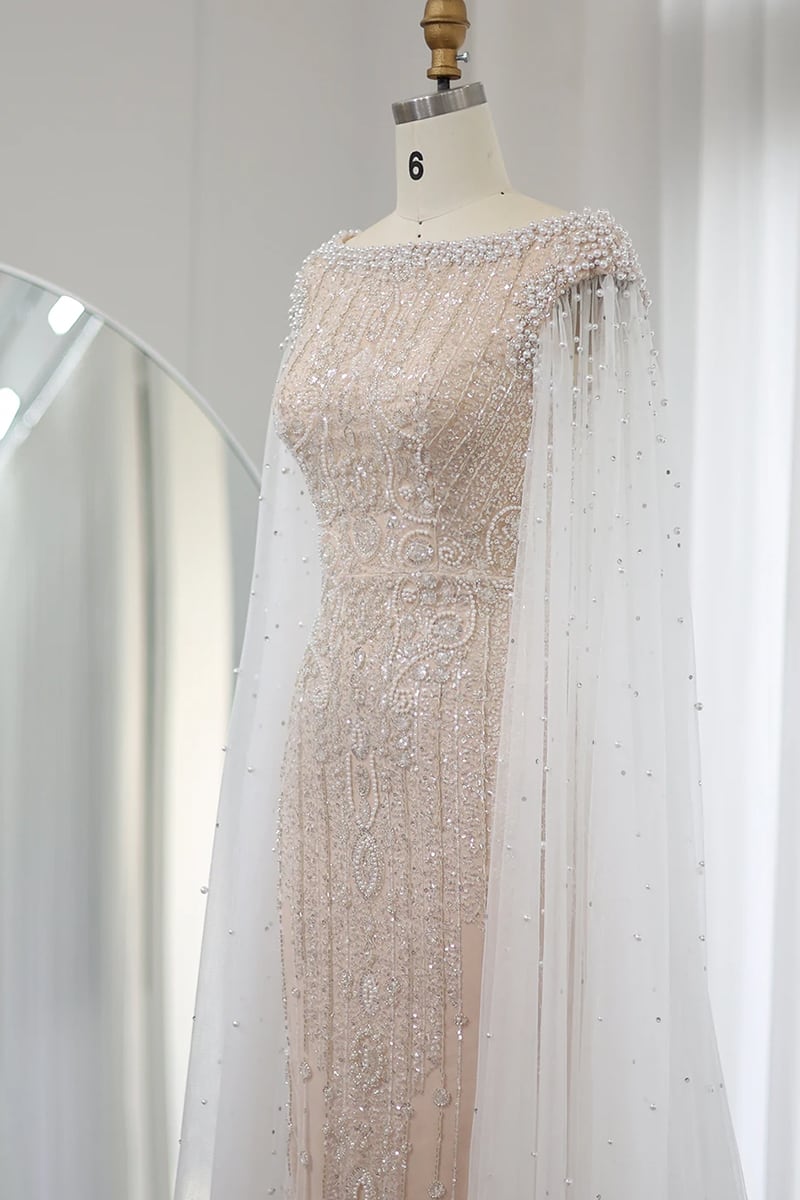 Show Stopper Pearl-Embellished Maxi Dress | Jewelclues
