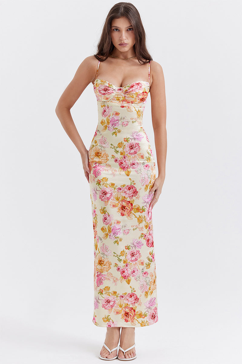 Sicilia Floral Print Maxi Dress | Jewelclues