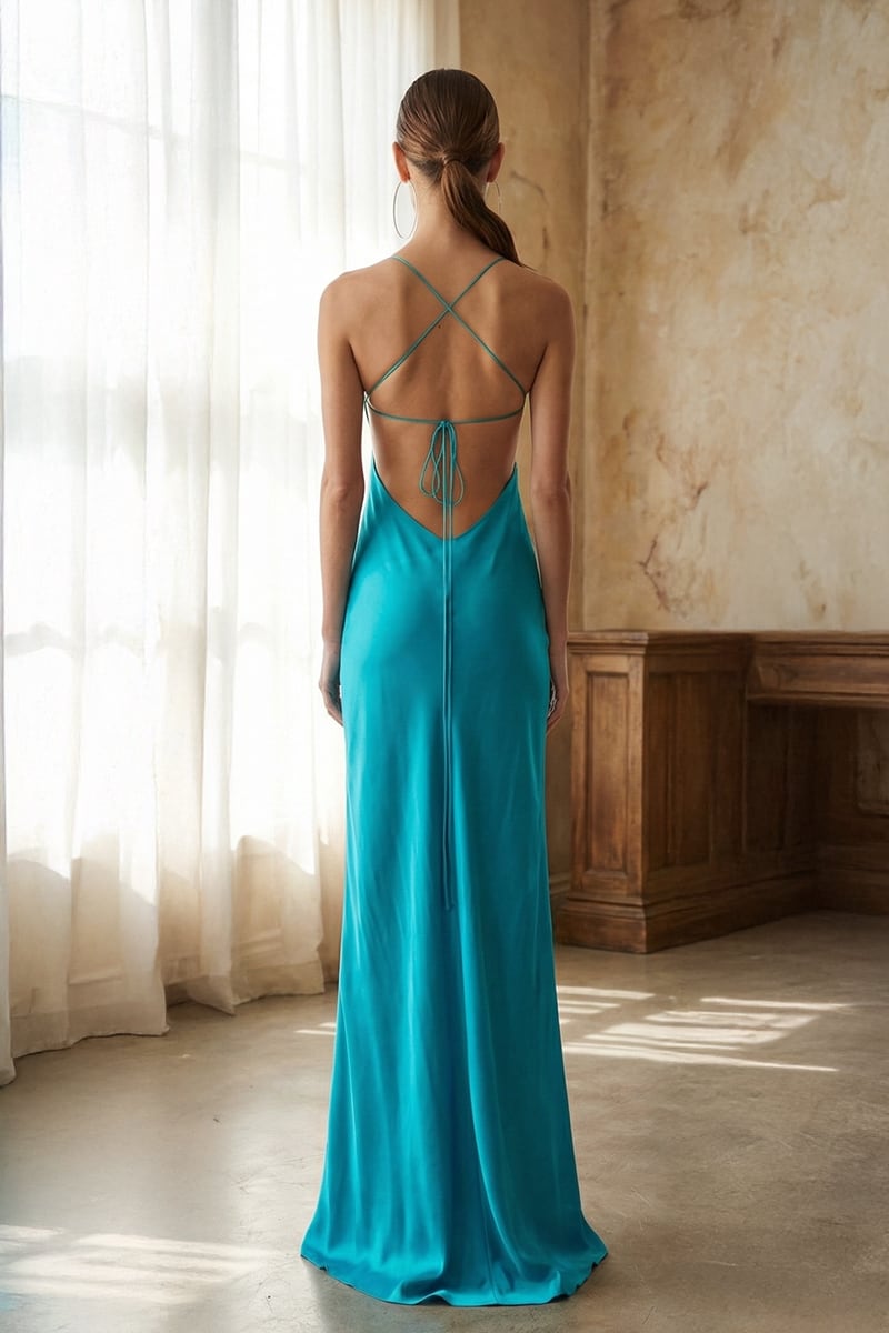 Skye Satin Bias Cut Gown | JewelClues