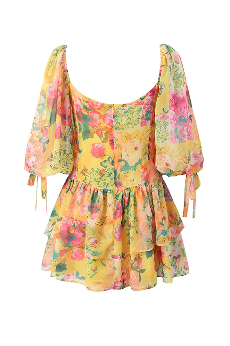 So Stunning Floral Print Mini Dress | Jewelclues