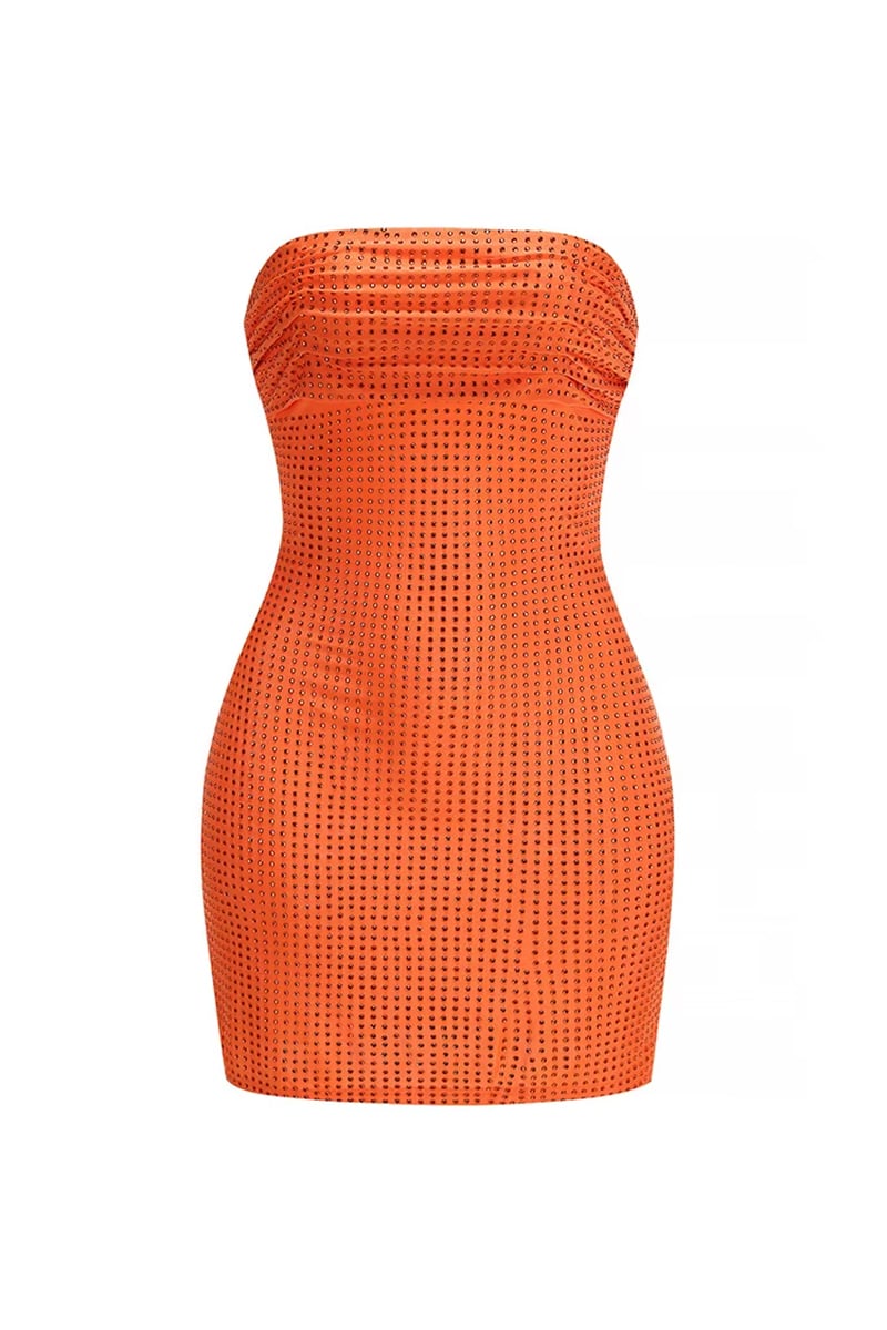 Sparkly Allure Rhinestone Tube Mini Dress | Jewelclues