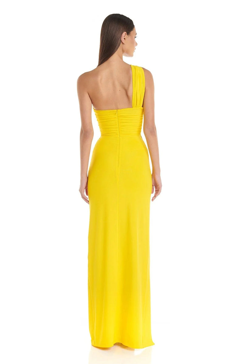 Superlative Elegance Yellow Maxi Dress | Jewelclues