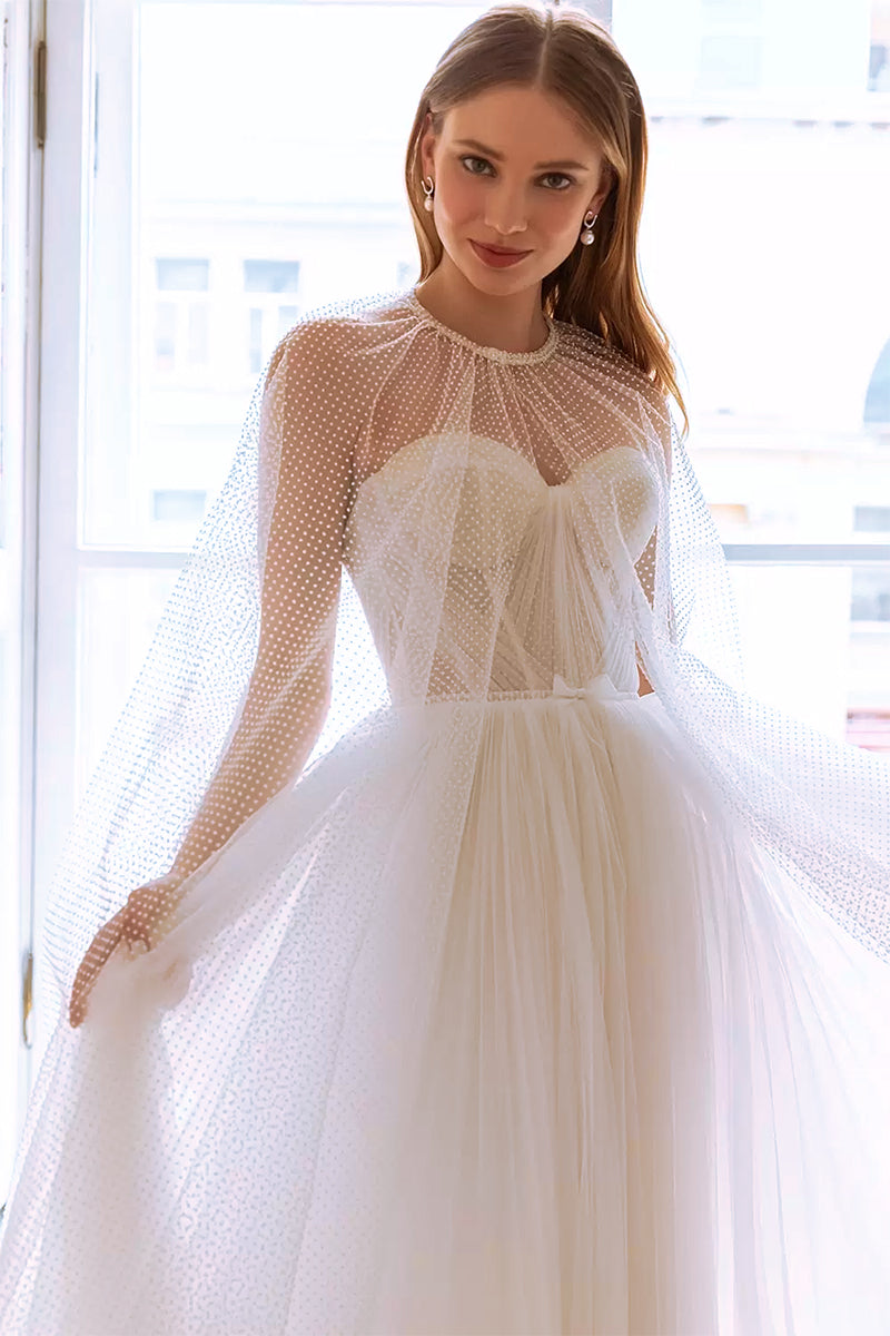 Svetlana Tulle Midi Dress | Jewelclues #color_white