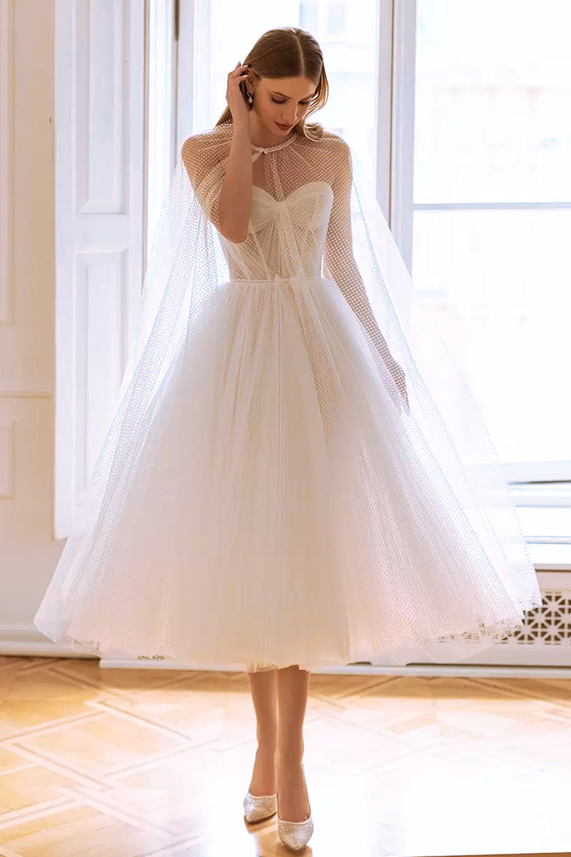 Svetlana Tulle Midi Dress | Jewelclues #color_white