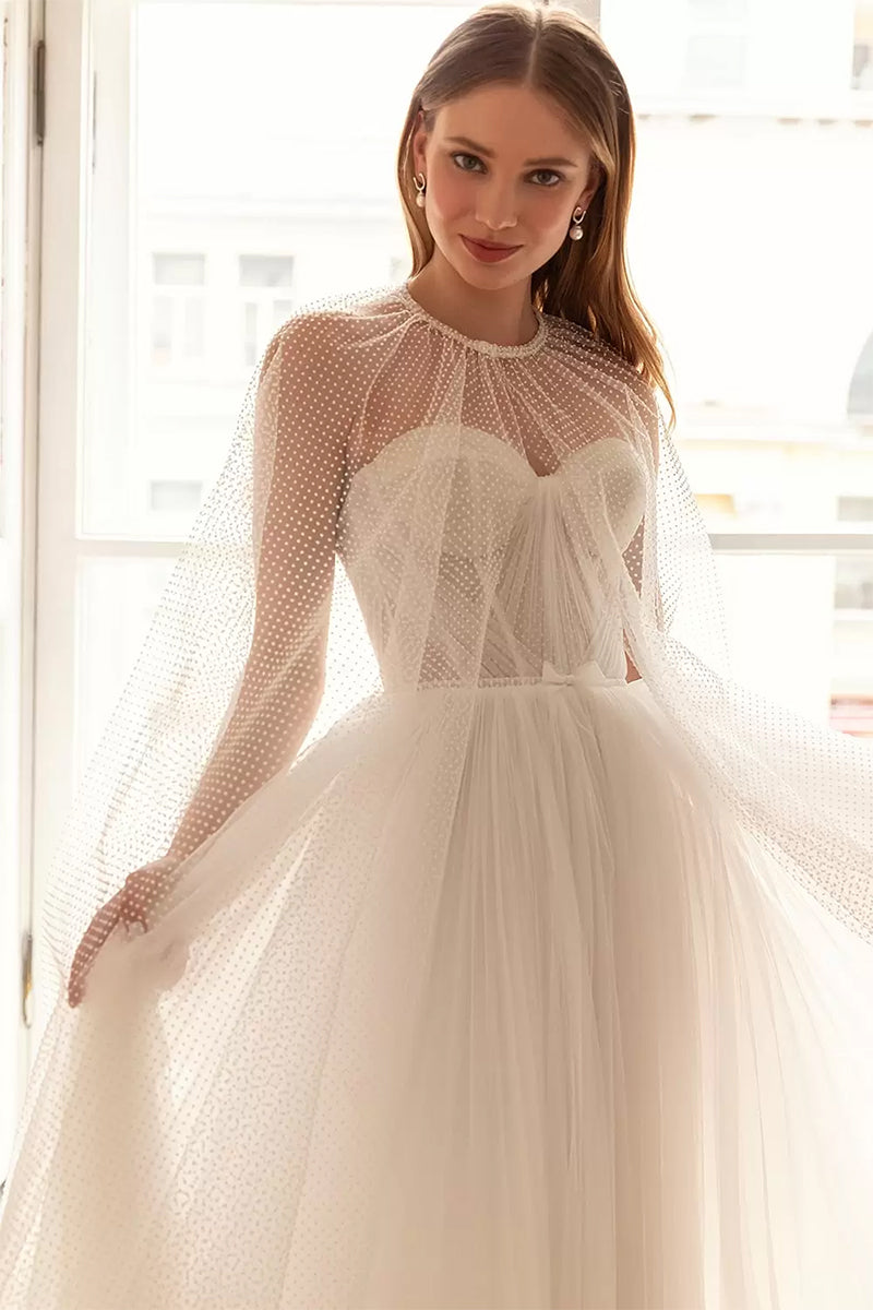 Svetlana Tulle Midi Dress | Jewelclues #color_ivory