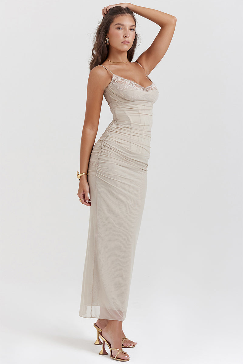 Sweet Amor Bodycon Maxi Dress | Jewelclues #color_gray