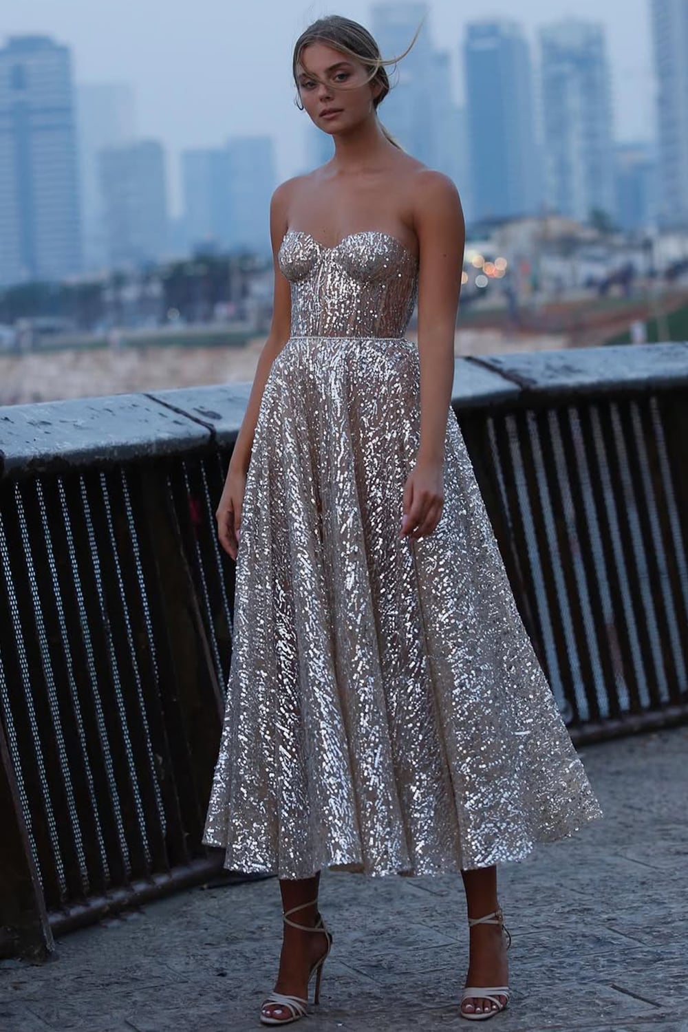 Sweet Love Sequin Strapless Midi Dress | JewelClues