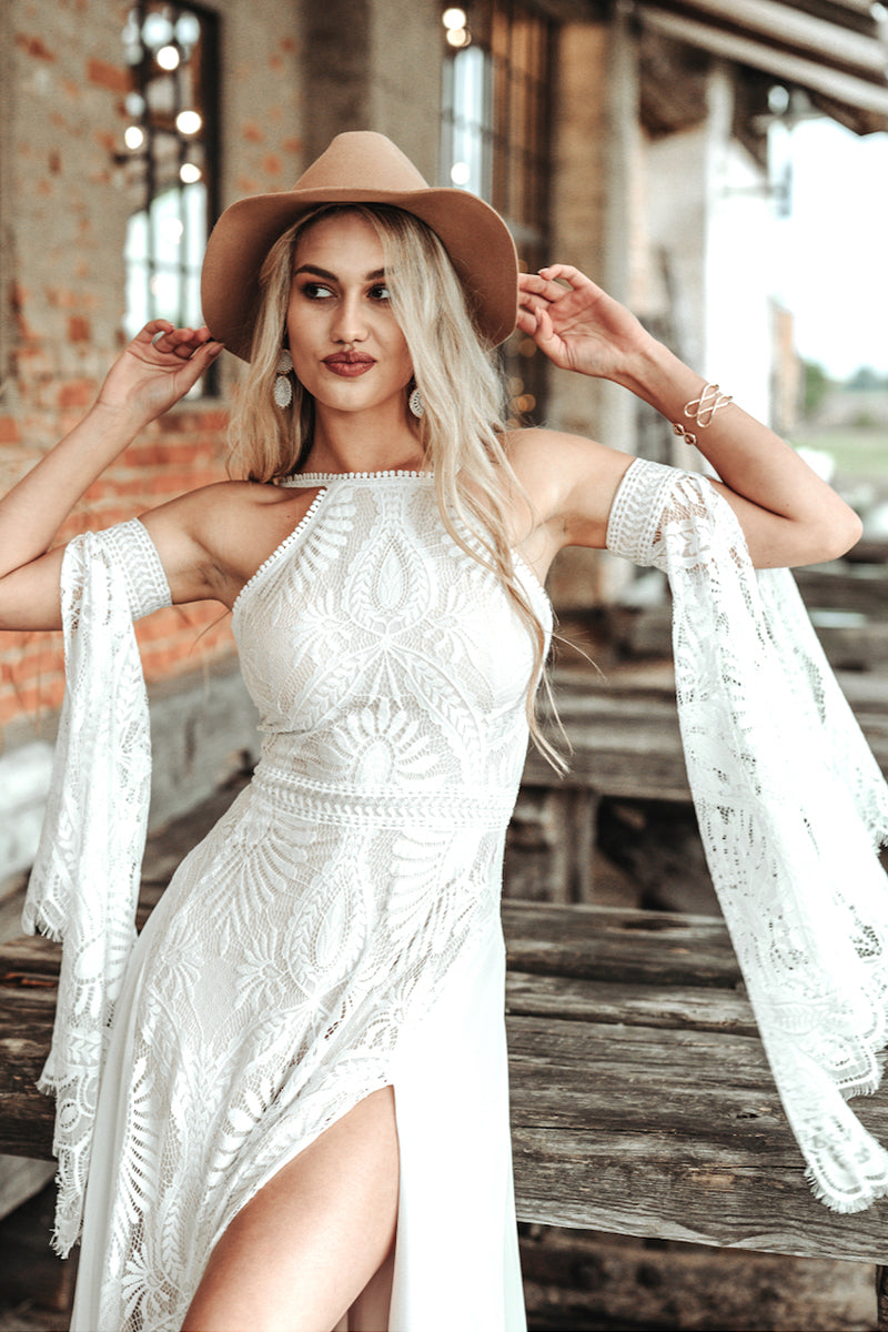 Sydney Bohemian Lace Wedding Dress | Jewelclues