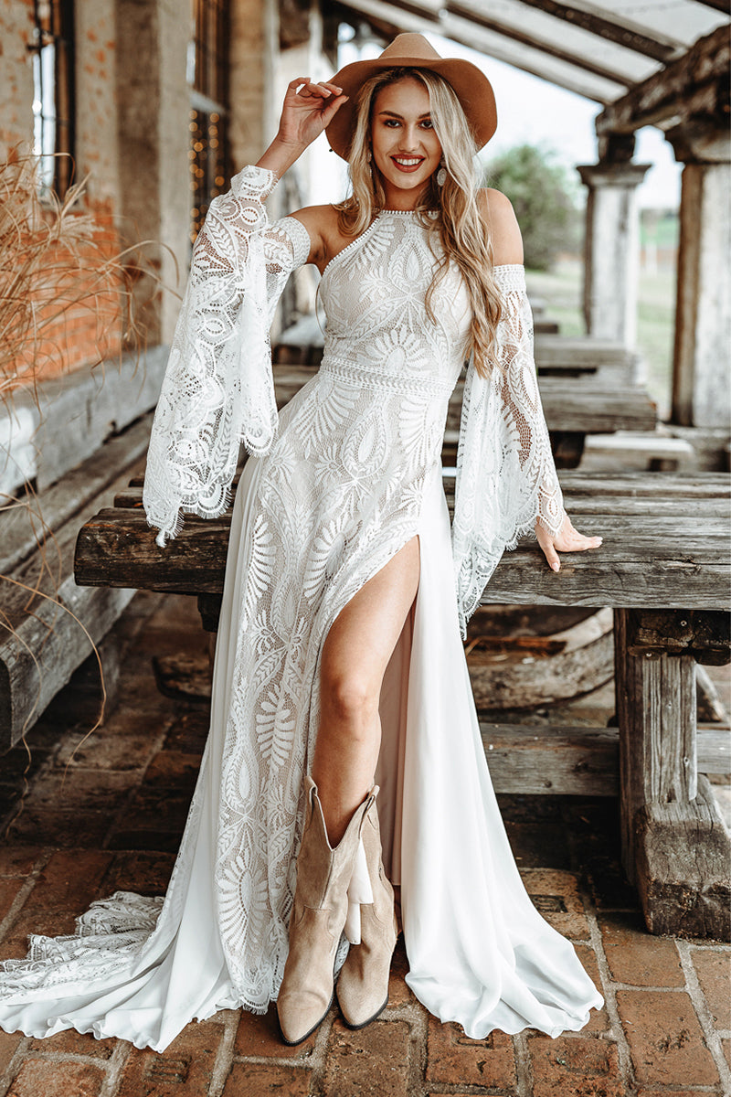 Sydney Bohemian Lace Wedding Dress | Jewelclues