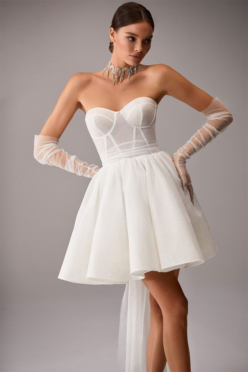 Truly Sensational Strapless Mini Dress | Jewelclues #color_ivory