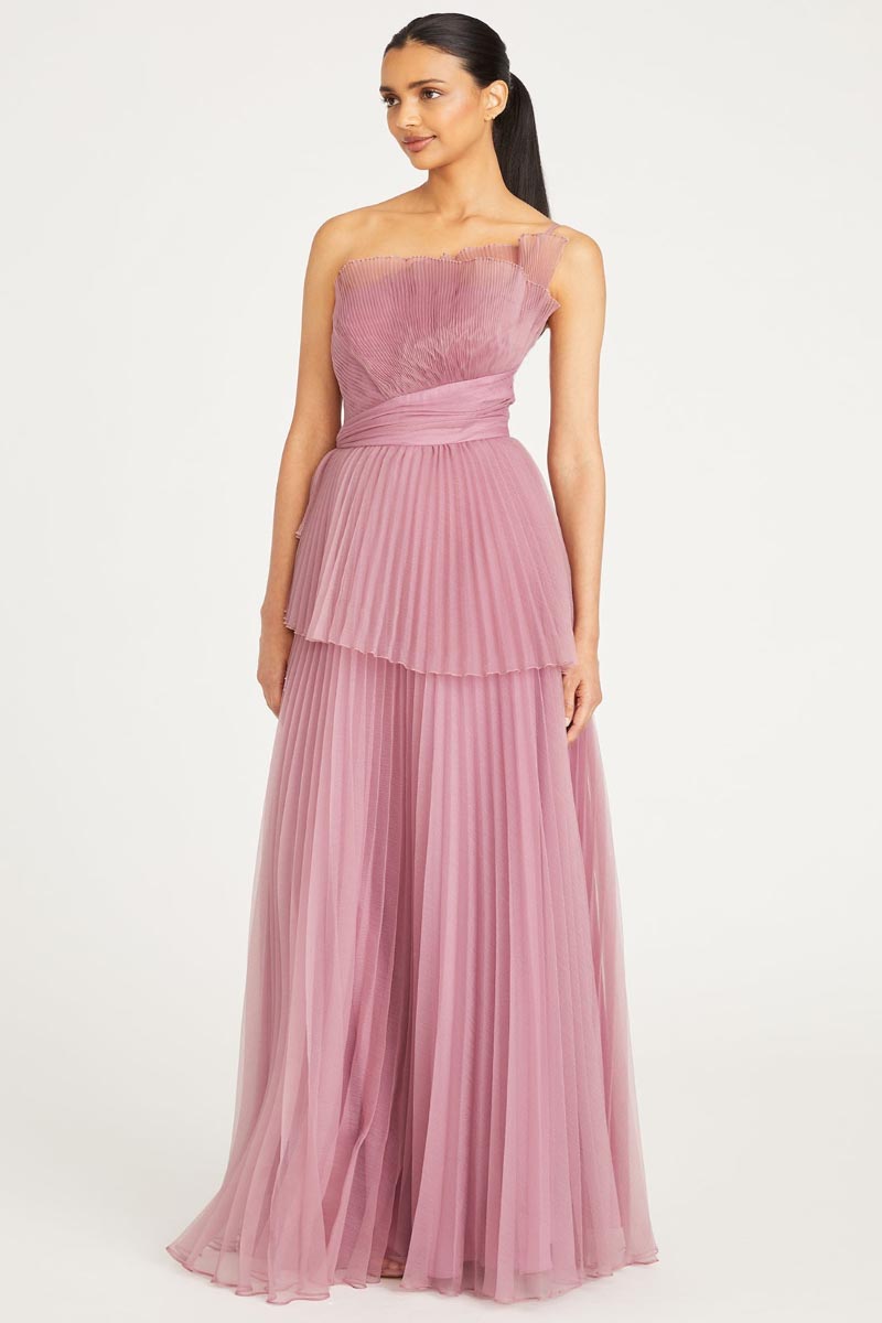 Valerie One-Shoulder Pleated Maxi Dress | Jewelclues