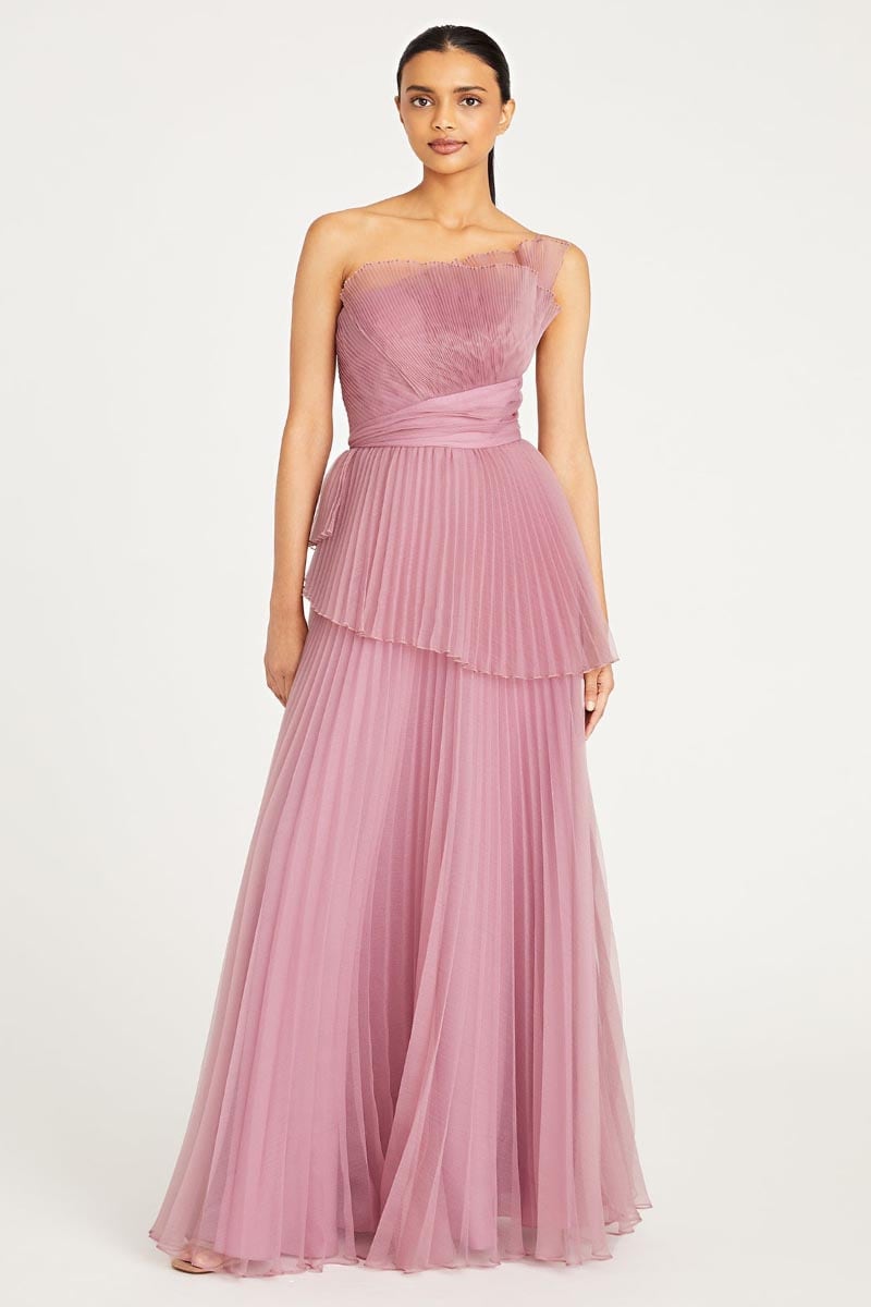 Valerie One-Shoulder Pleated Maxi Dress | Jewelclues